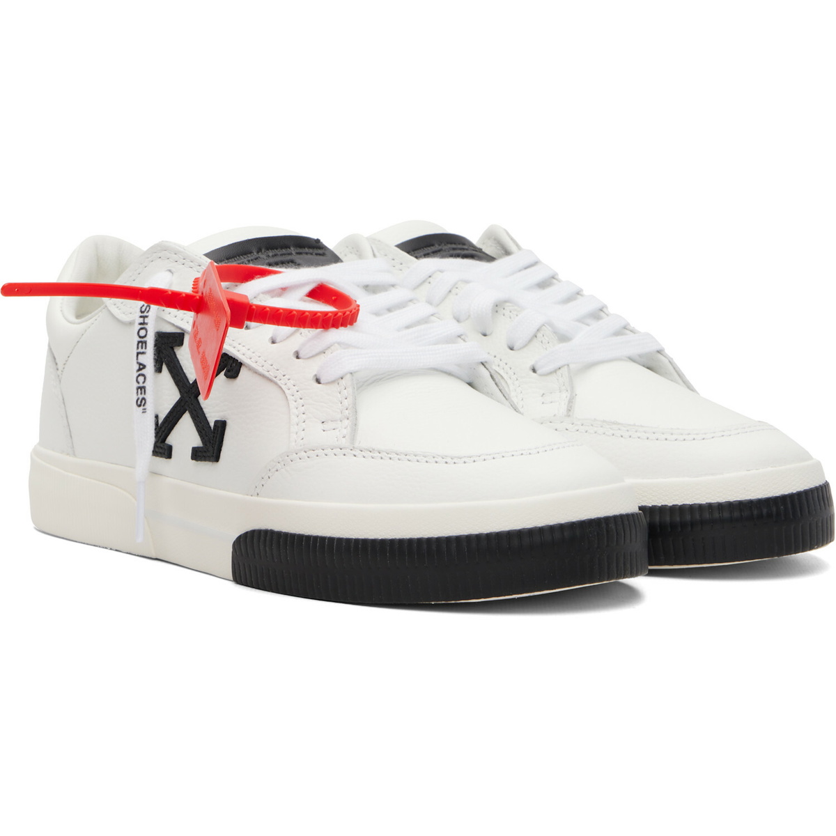 Off-White White Vulcanized Low Leather Sneakers