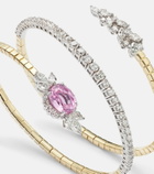 Yeprem Reign Supreme 18kt gold bangle with sapphire and diamonds