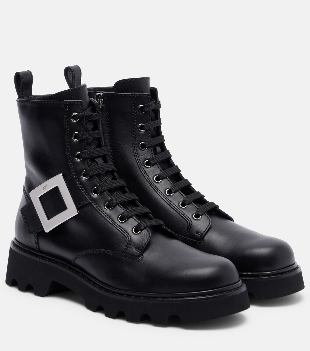 Roger Vivier Viv Rangers leather ankle boots