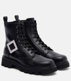 Roger Vivier Viv Rangers leather ankle boots