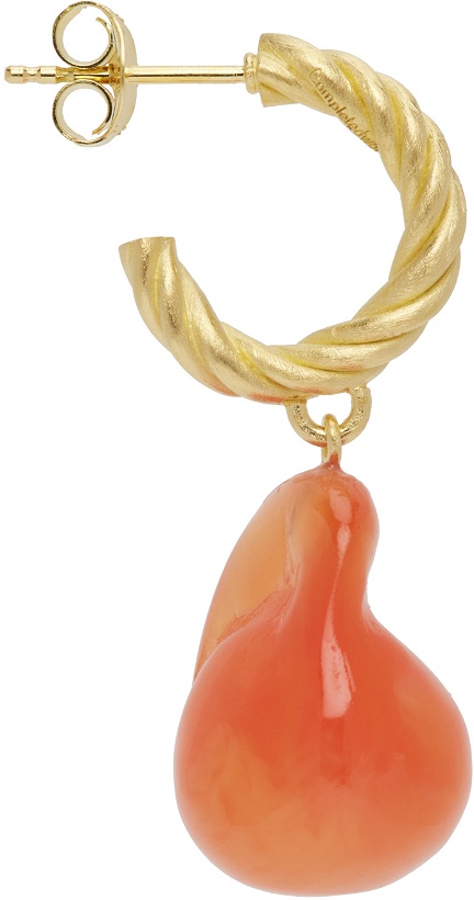 Photo: Completedworks Gold & Orange Hoop Single Earring