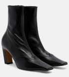 Khaite Nevada leather ankle boots