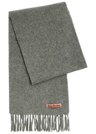 Acne Studios Logo Wool Scarf - Grey - One Size