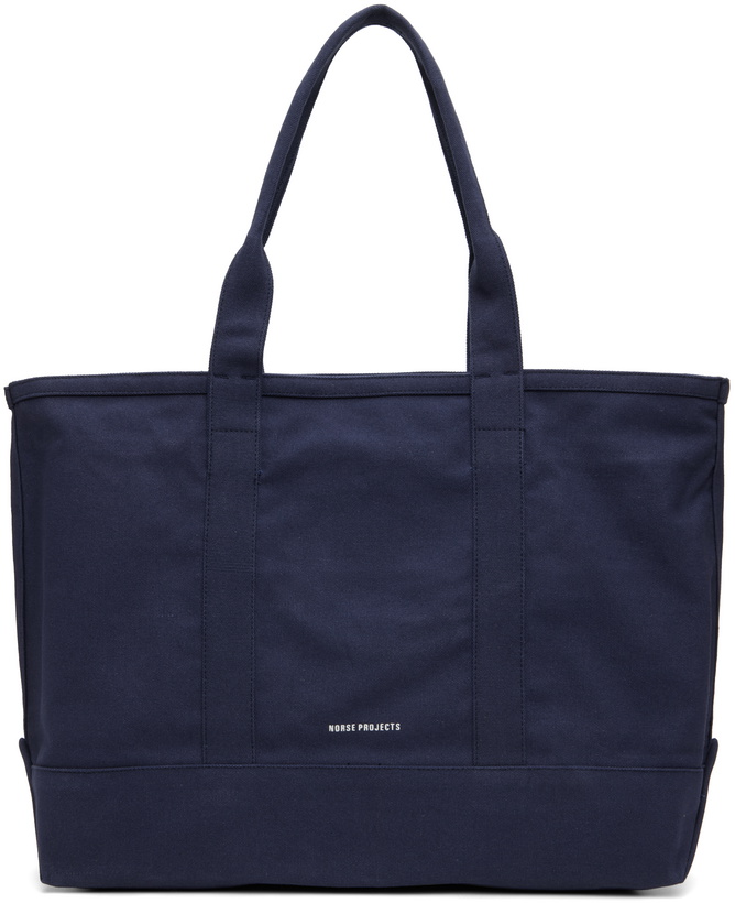 Photo: NORSE PROJECTS Navy Stefan Cotton Canvas Tote