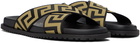 Versace Black Greca Sandals