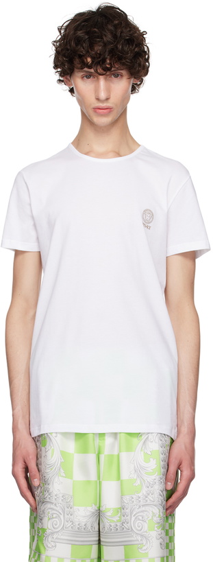 Photo: Versace Underwear Two-Pack White Medusa T-Shirts