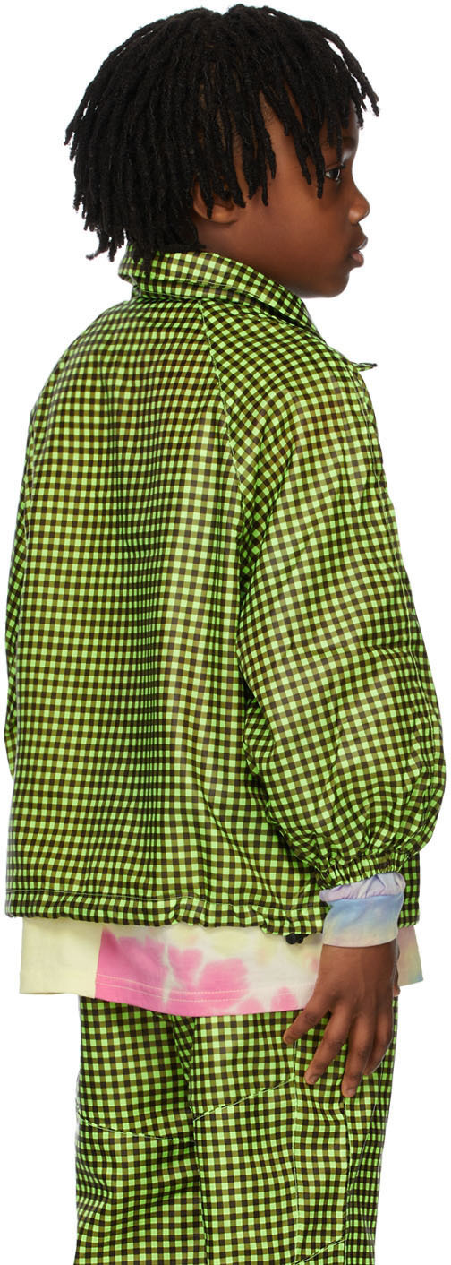 Luckytry Kids Green Cloud Check Anorak Jacket