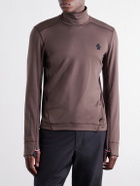 Moncler Grenoble - Slim-Fit Logo-Appliquéd Polartec® Power Grid™ Base Layer - Brown