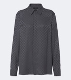 Gucci GG printed silk twill shirt