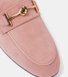 Tod's T Ring suede loafers