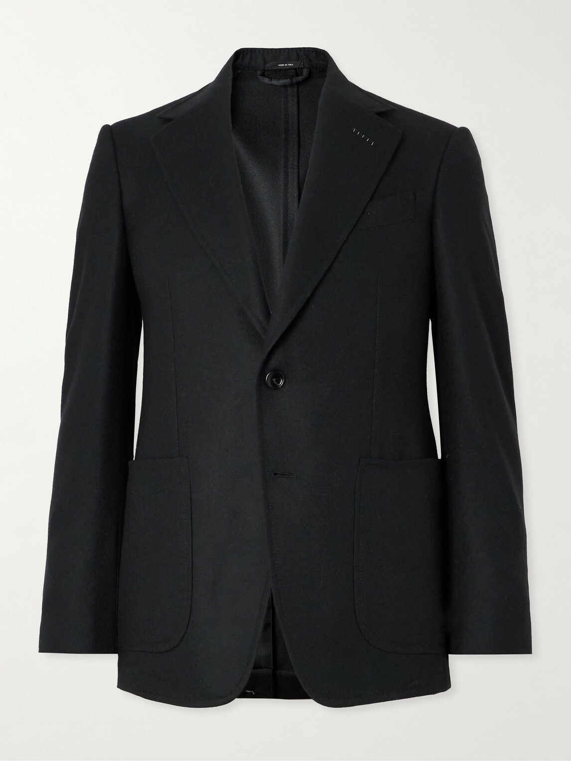 TOM FORD - Shelton Brushed Wool and Cashmere-Blend Blazer - Black