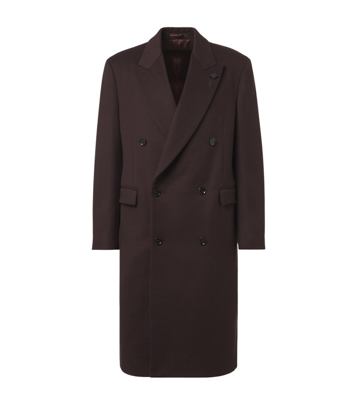 Photo: Lardini Double-breasted wool coat
