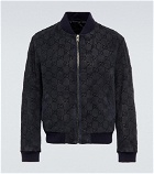 Gucci - GG leather bomber jacket
