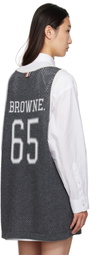 Thom Browne Gray Athletic Mesh Basketball Jersey Tank Top