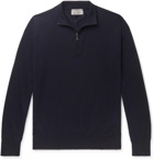 Canali - Merino Wool Half-Zip Sweater - Navy