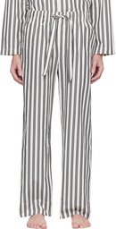 Tekla Off-White Striped Pyjama Pants