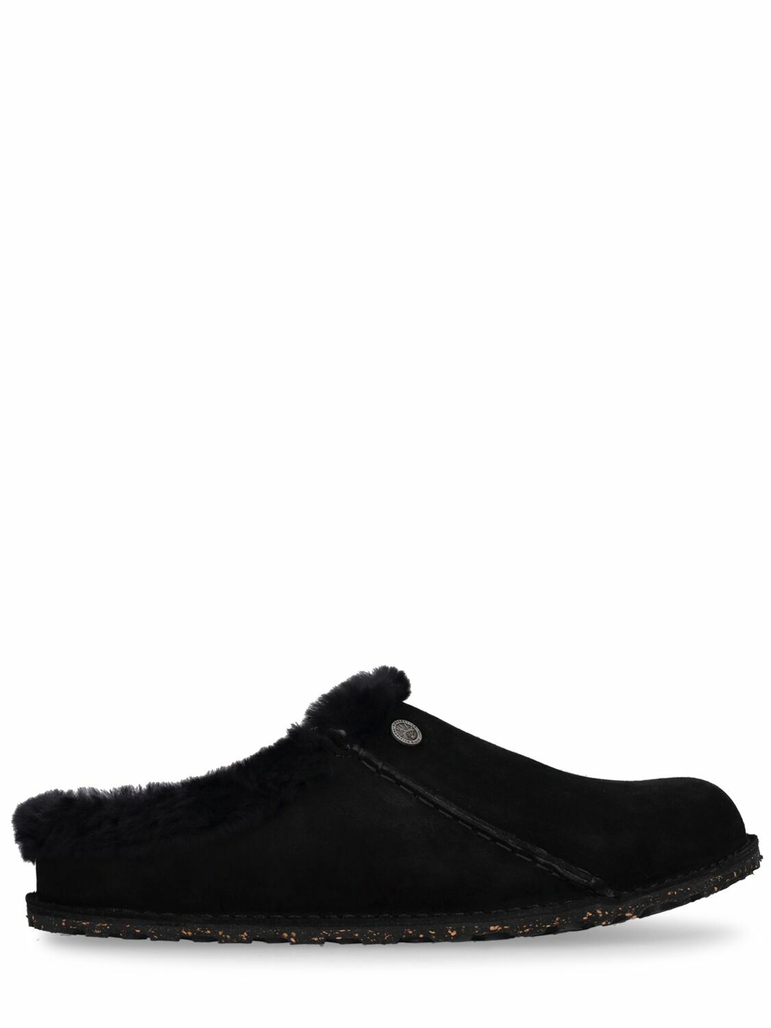 shearling birkenstock mules