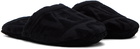 Versace Underwear Black Allover Towel Slippers