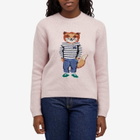 Maison Kitsuné Women's Dressed Fox Jumper in Light Pink