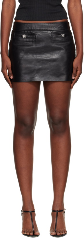 Photo: AMIRI Black Leather Miniskirt