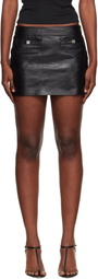 AMIRI Black Leather Miniskirt