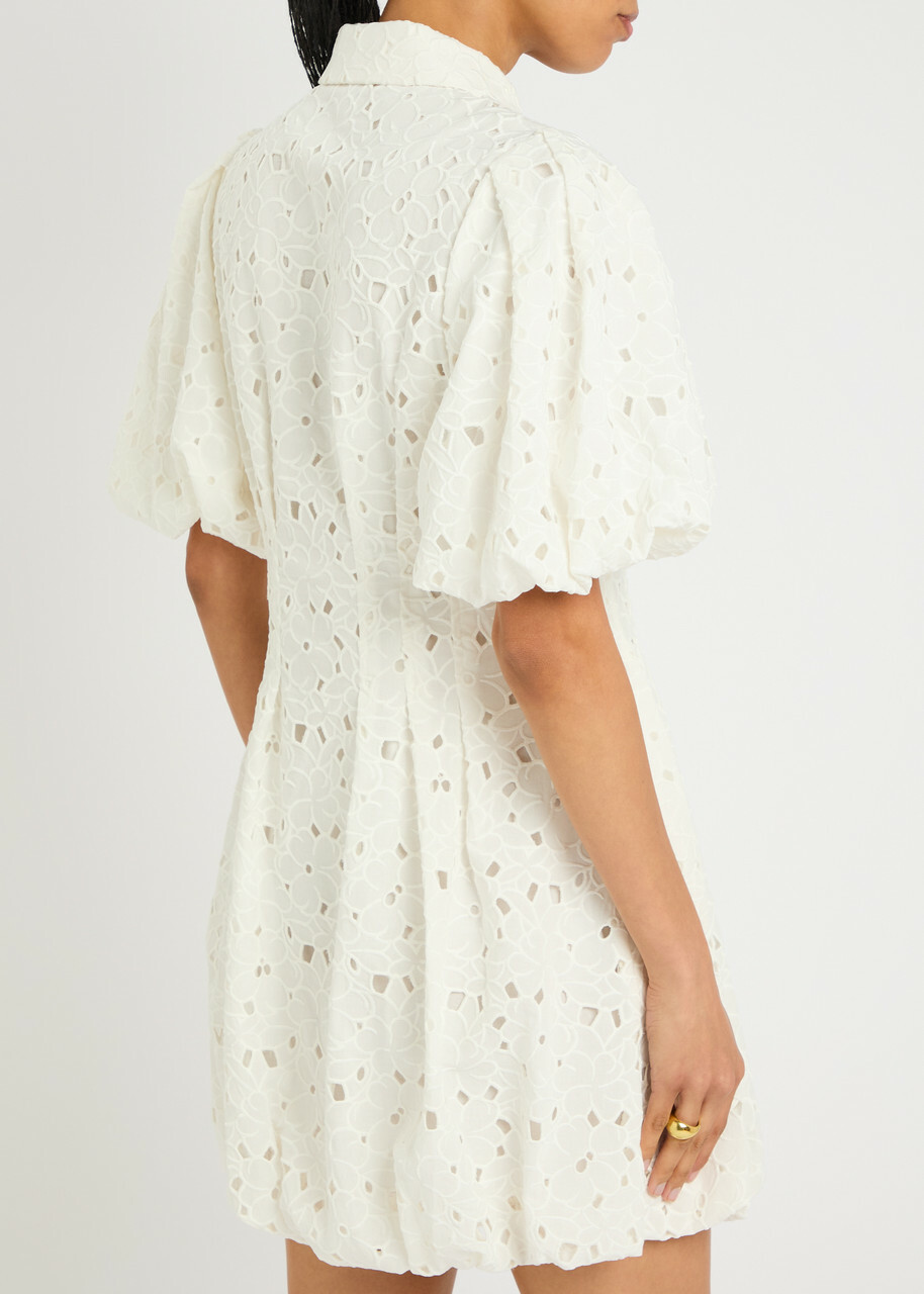 knee length dresses for ladies Jonathan Simkhai White Short Sleeve Embellished Dress  The Hangout