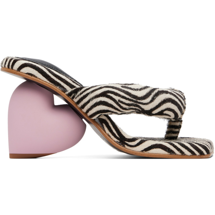 Photo: YUME YUME SSENSE Exclusive Black & White Love Mule Heeled Sandals