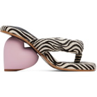 YUME YUME SSENSE Exclusive Black & White Love Mule Heeled Sandals