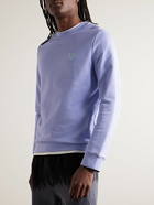 A.P.C. - Rider Logo-Embroidered Cotton-Jersey Sweatshirt - Purple