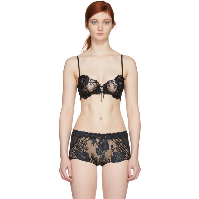 Photo: La Perla Black Desert Rose Lace Balconette Underwire Bra