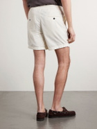 Slowear - Straight-Leg Cotton-Corduroy Drawstring Shorts - White