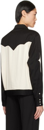 The Letters Black & Off-White Western Jacket