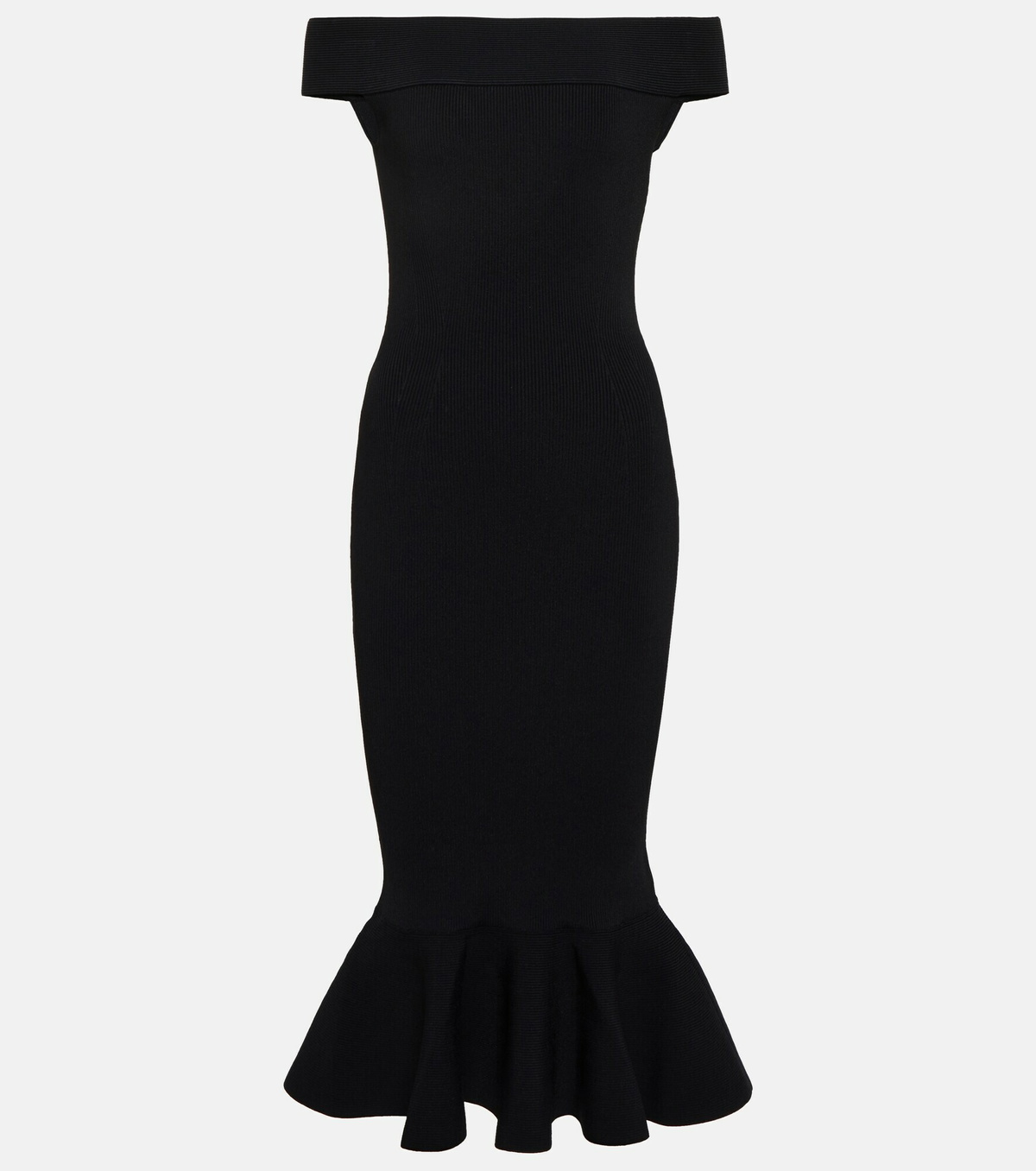 【送料&関税込】Alexander McQueen Ribbed Dress McQ Alexander McQueen Women's Rib Striped Dress - Red Clay