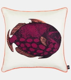 Fornasetti Pesce Balestra printed silk cushion