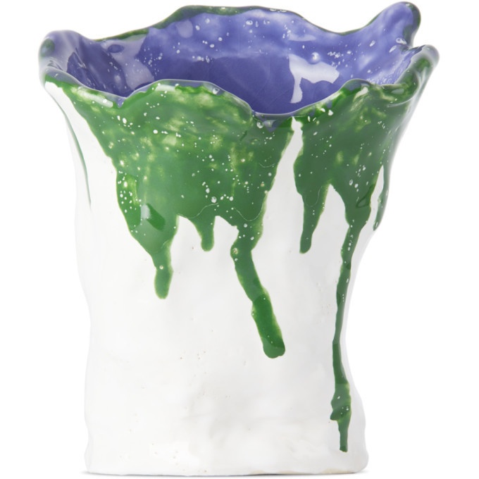 Photo: Ottolinger SSENSE Exclusive Green and Purple Middle Vase
