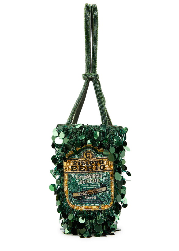 Photo: Anya Hindmarch Filippo Berio Embellished top Handle bag - Khaki - One Size