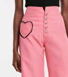 Rodarte - High-rise wide-leg twill pants