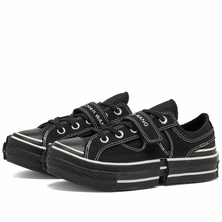 Photo: Converse x Feng Chen Wang Chuck 70 2-In-1 Ox Sneakers in Black/Egret/Black