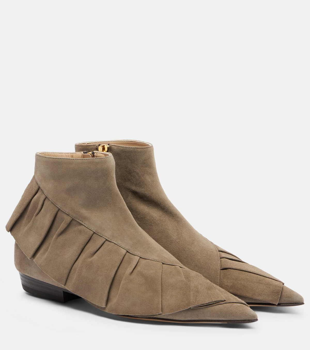 JW Anderson Ruffled suede ankle boots