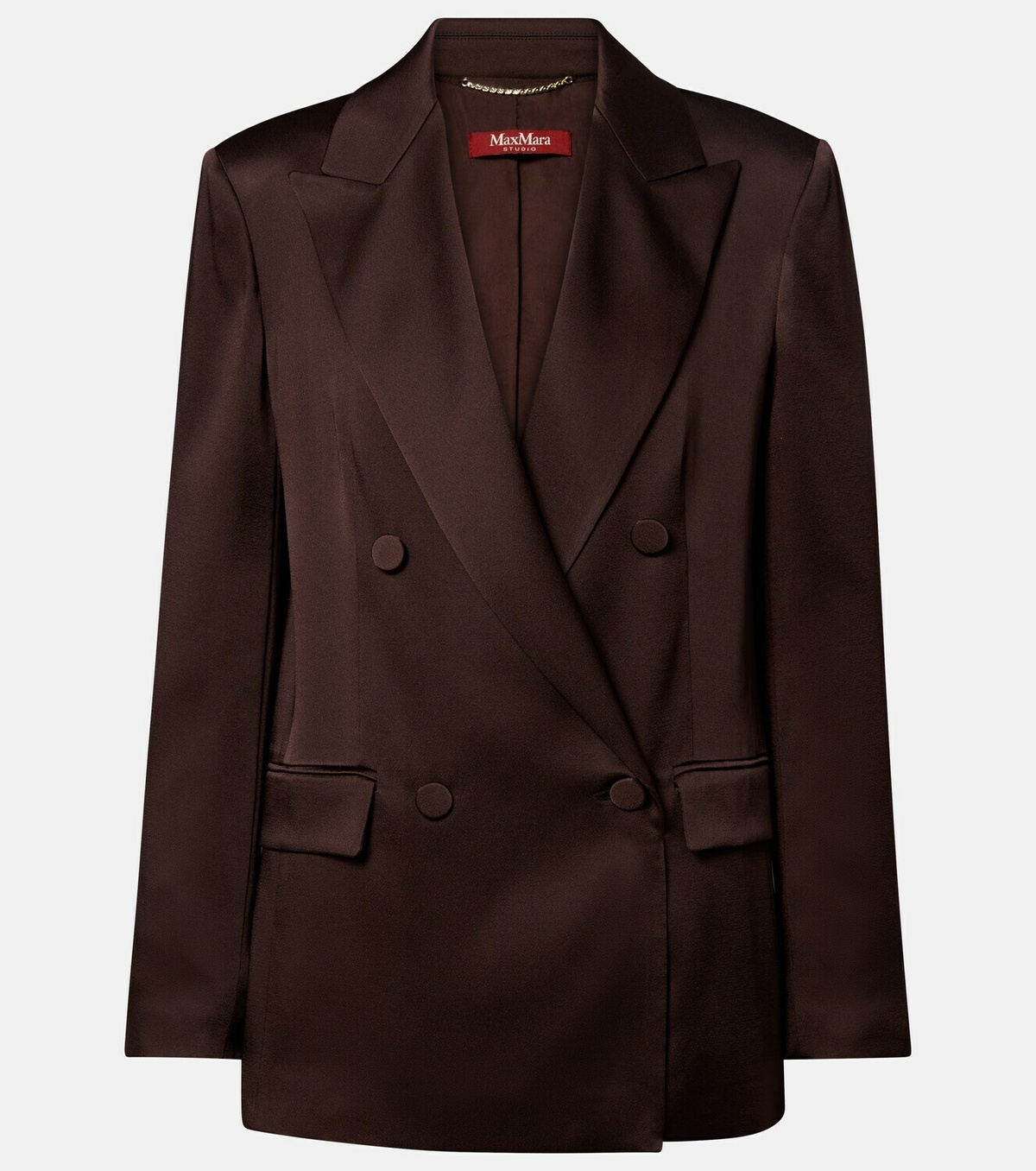 Max Mara Arca double-breasted satin blazer