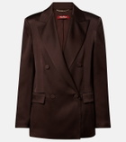 Max Mara Arca double-breasted satin blazer