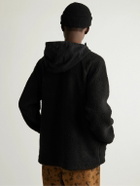 Manresa - Fleece and Canvas Hoodie - Black