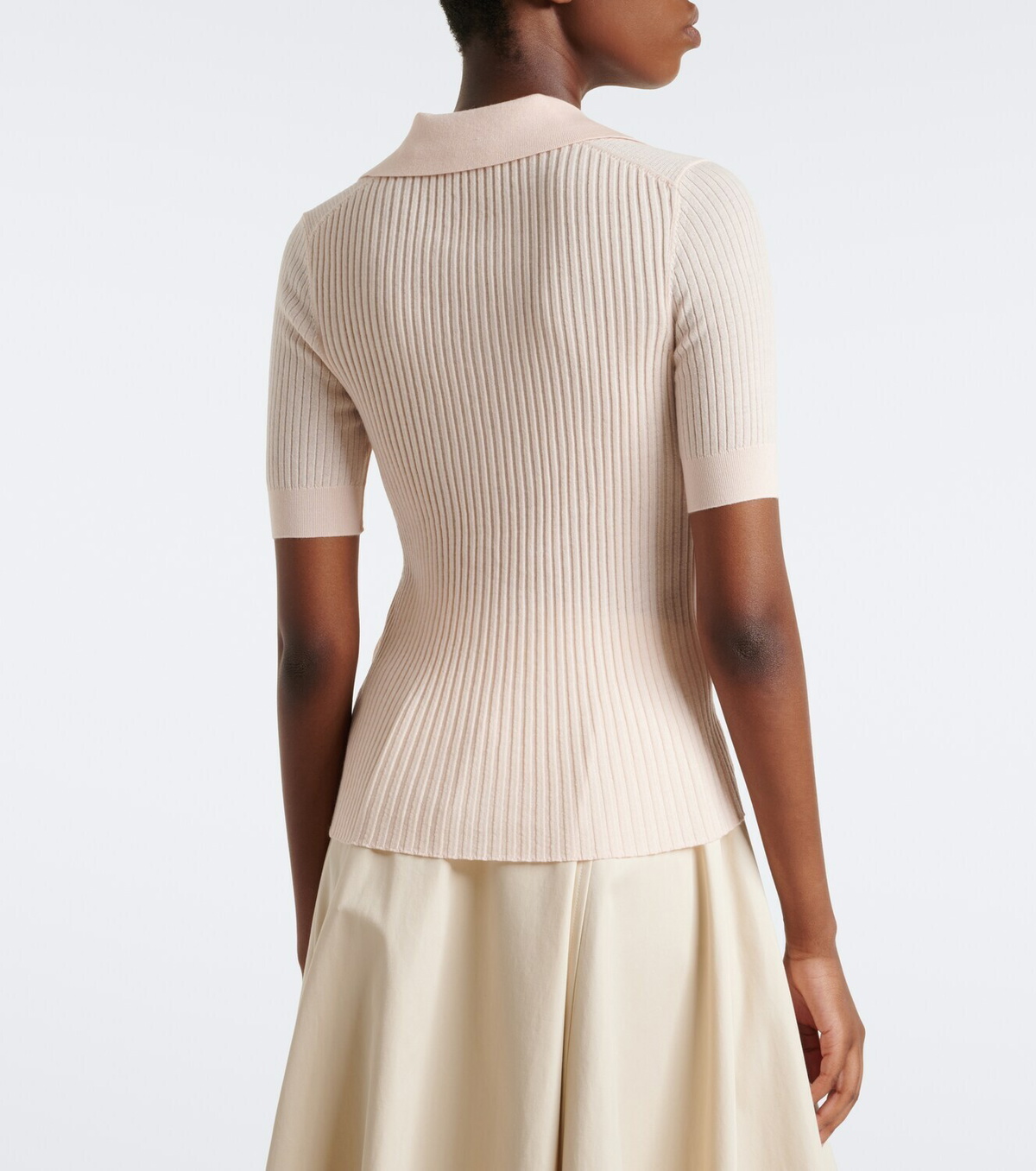 Burberry EKD ribbed-knit cashmere polo shirt