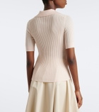 Burberry EKD ribbed-knit cashmere polo shirt