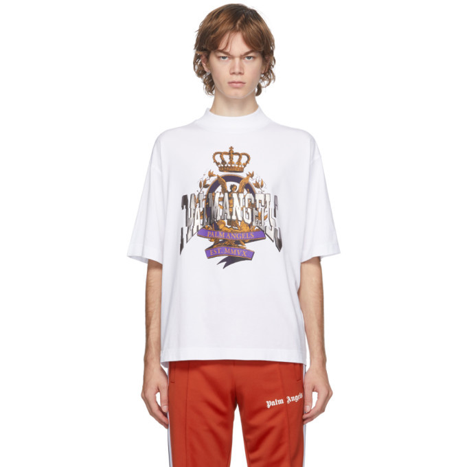 Photo: Palm Angels White Broken Angels Boxy T-Shirt