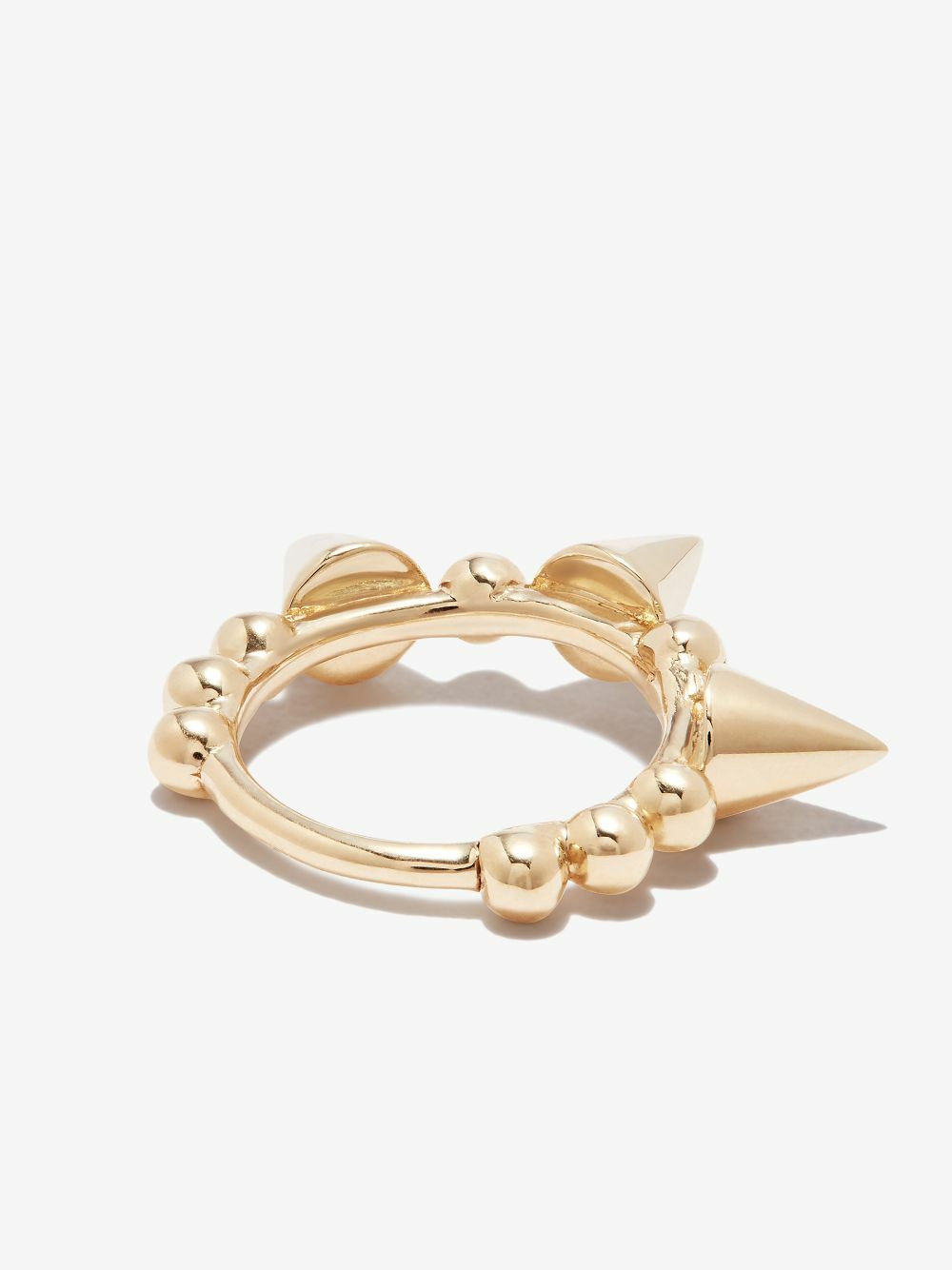 MARIA TASH 18K Yellow Gold Triple Spike Hoop Earring