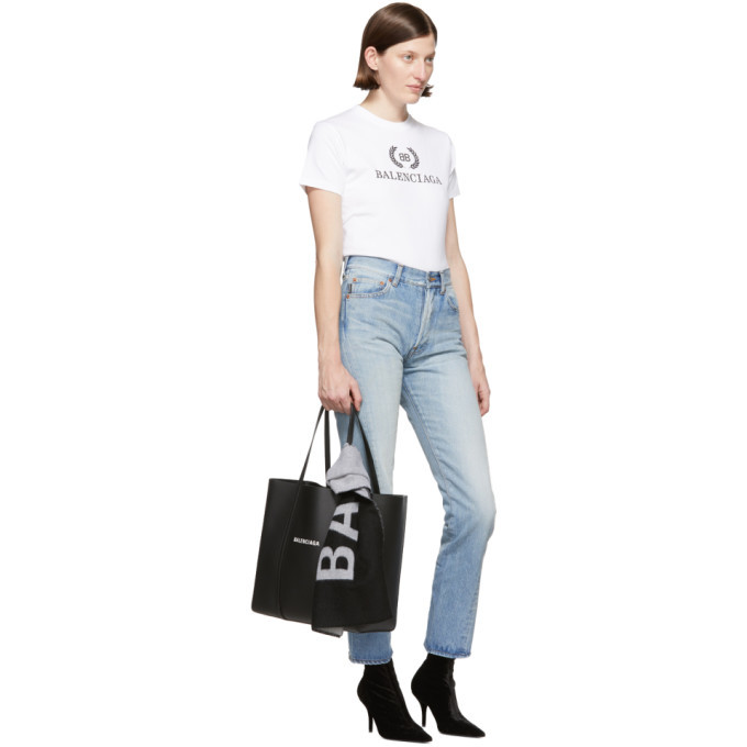 Balenciaga Black and White Archetype Jacquard Logo Scarf Balenciaga