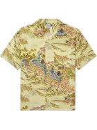 OrSlow - Convertible-Collar Printed Woven Shirt - Yellow