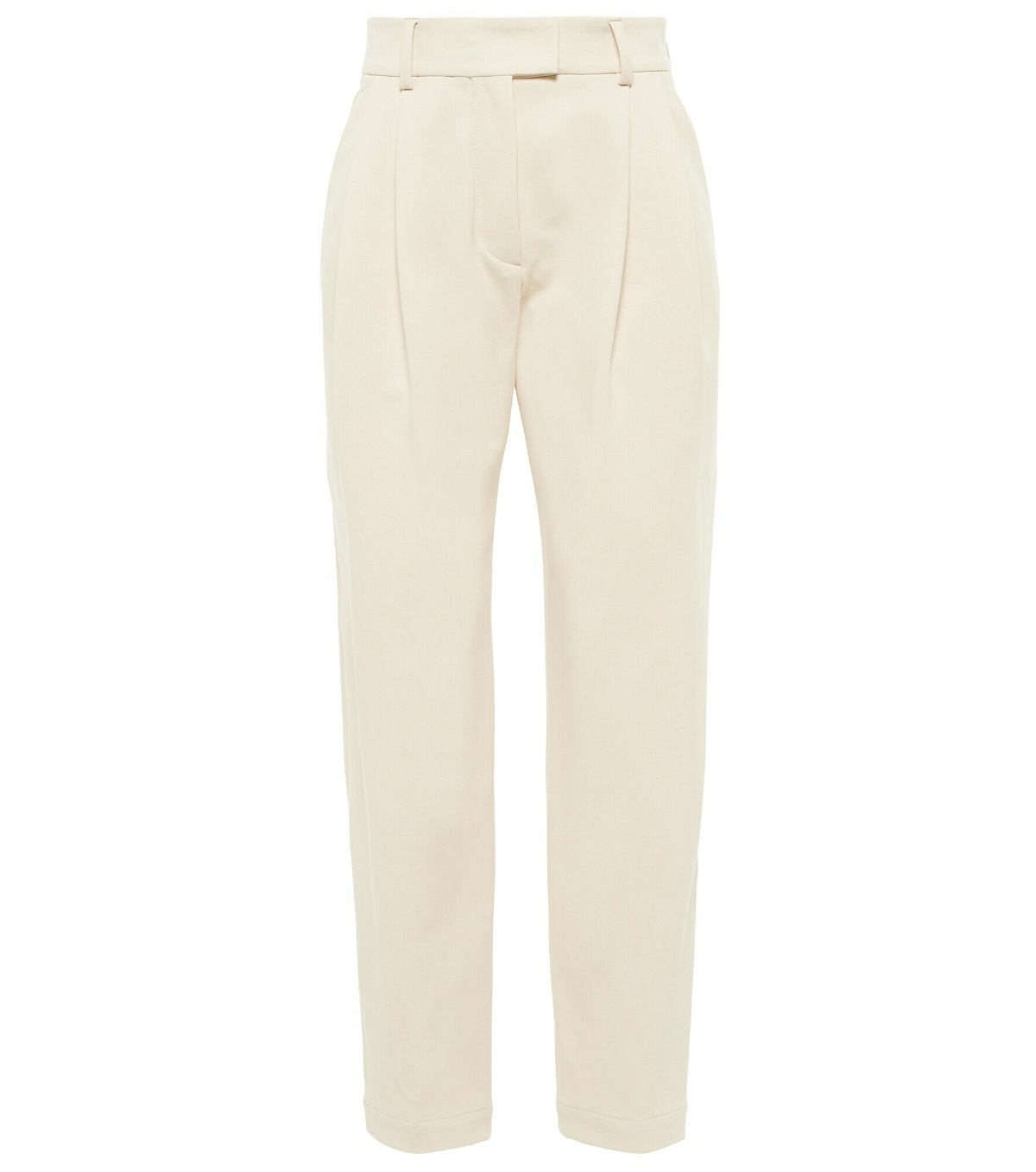 Brunello Cucinelli - High-rise straight cotton-blend pants Brunello ...