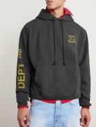 Gallery Dept. - Logo-Print Cotton-Jersey Hoodie - Black